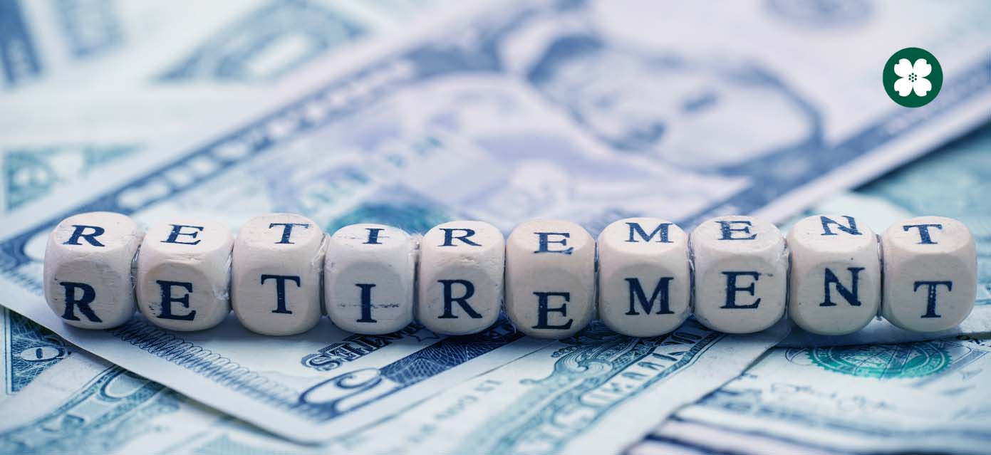 block letters spelling out "retirement"