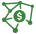 green dot map with dollar sign